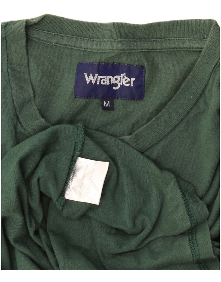 T-shirt męski Wrangler, bawełniany, średni zielony
