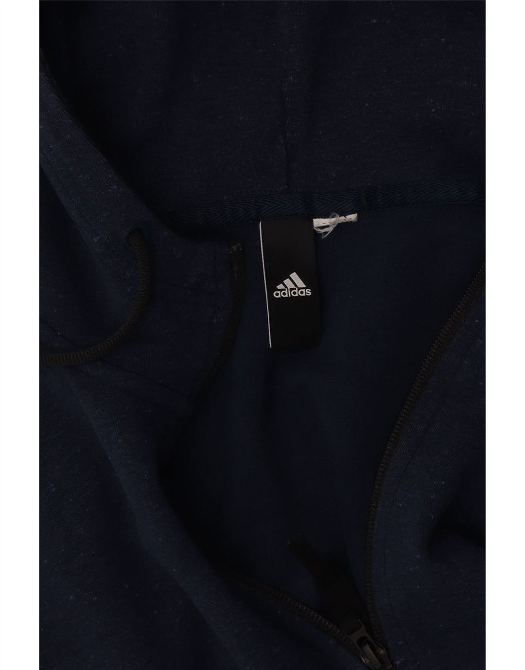 Męski sweter z kapturem i zamkiem Adidas, średni granatowy, nakrapiany