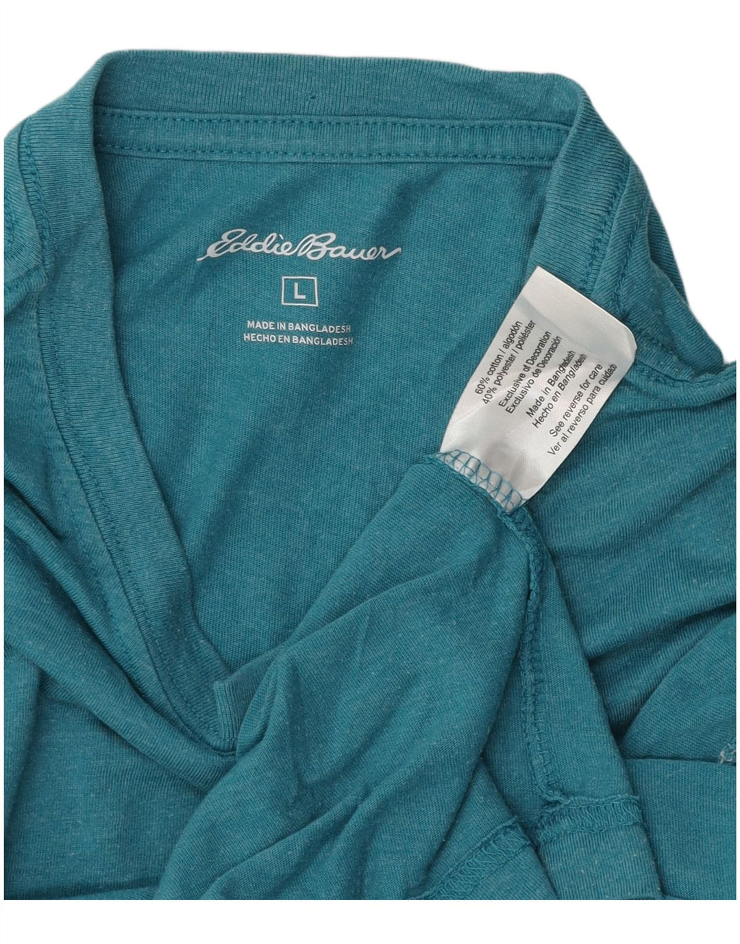 T-shirt męski EDDIE BAUER, duży, niebieski, bawełniany