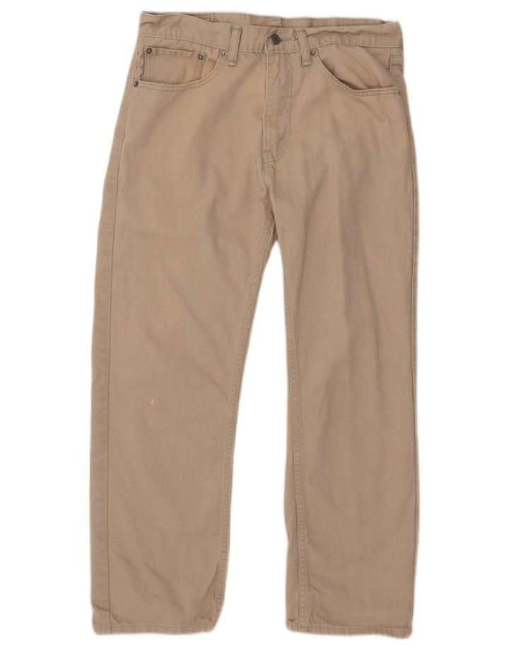 Męskie jeansy Levi's 505 Straight W33 L26 Beżowa bawełna