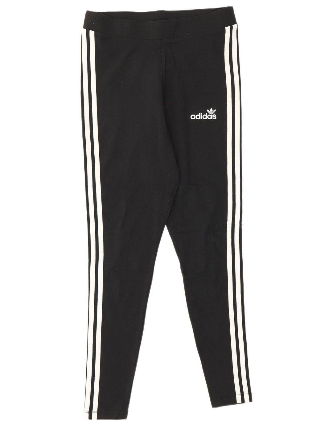 Legginsy damskie Adidas UK 14, średnie, czarne, bawełniane w paski