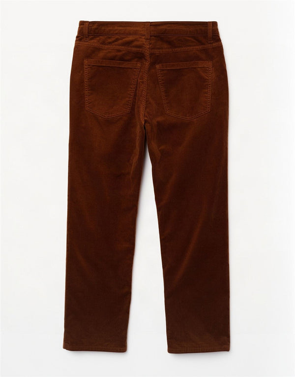 Marks & Spencer Damskie sztruksowe spodnie z wysokim stanem UK 16 Large W34 L27 Bro
