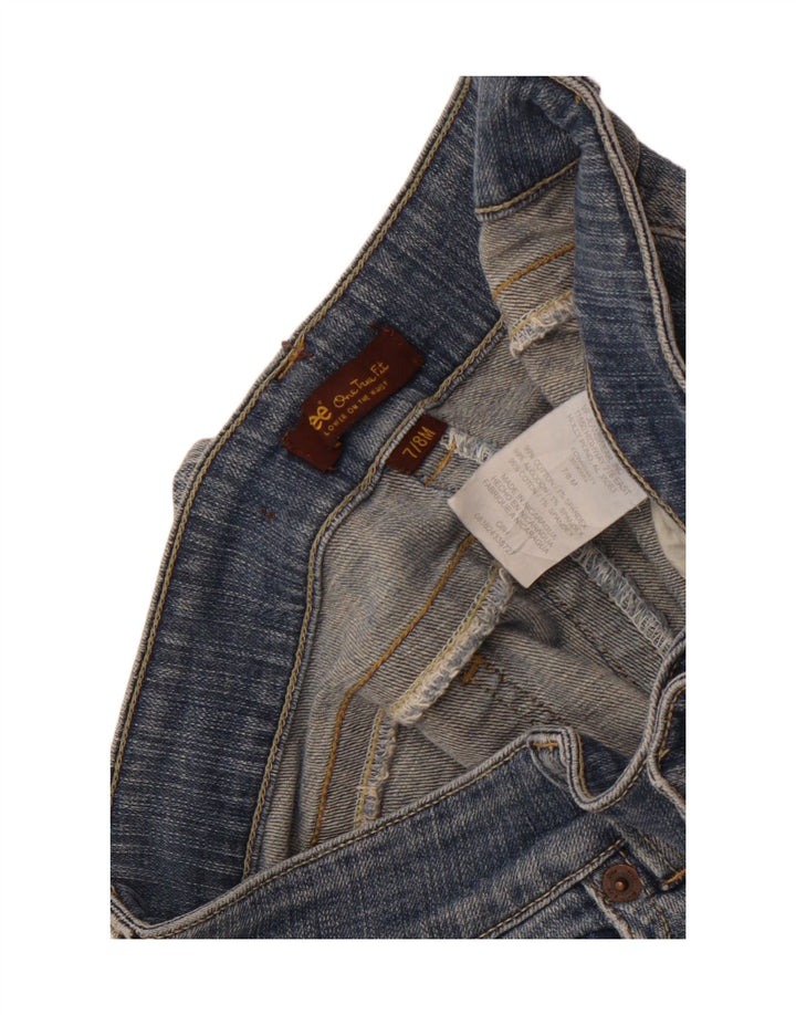 Damskie spodenki jeansowe LEE US 7/8 Medium W28, niebieska bawełna