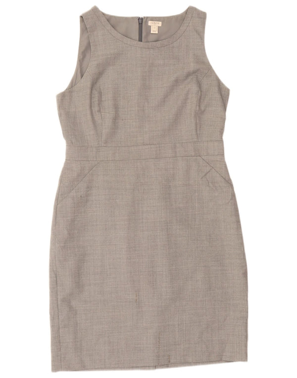 Damska sukienka płaszczowa bez rękawów J. Crew US 14 XL, szara wełna