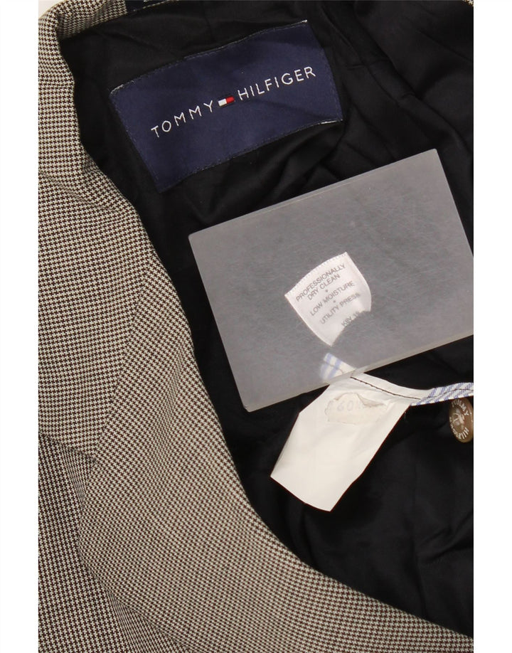 Męska marynarka zapinana na 3 guziki Tommy Hilfiger UK 40, duża, szara pepitka