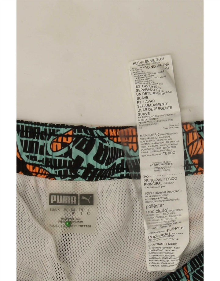 Męskie spodenki kąpielowe Puma z grafiką, duże, wielobarwny poliester