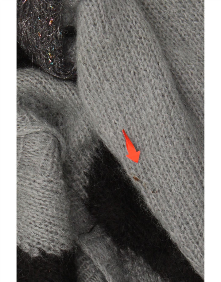 Sweter damski VINTAGE UK 20 2XL Szary blok kolorów