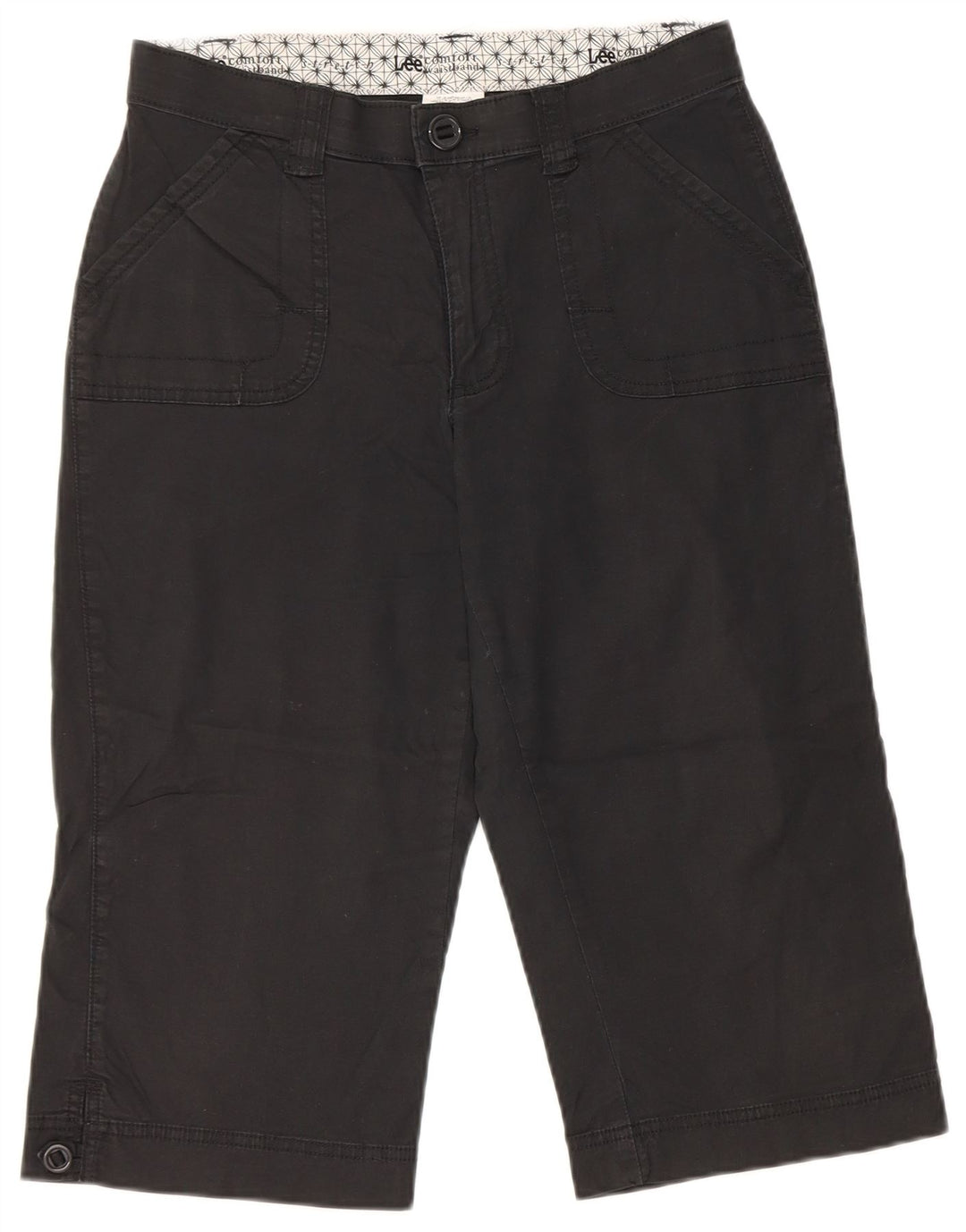 Damskie bermudy Lee US 6 Medium W28, czarna bawełna