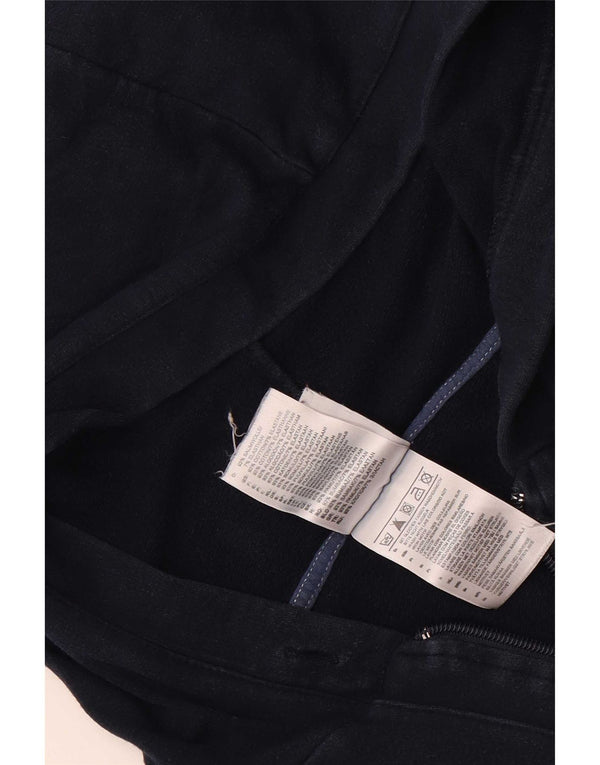 Adidas Męski sweter z kapturem i zamkiem błyskawicznym UK 36/38 Mały granatowy, bawełniany