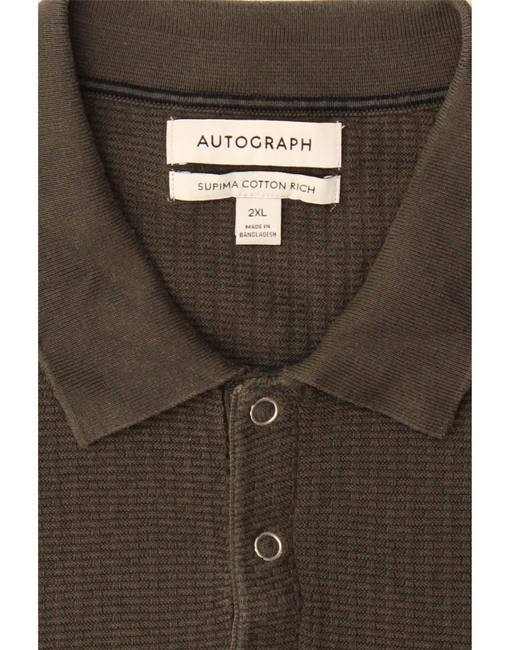 AUTOGRAPH  Mens Polo Neck Jumper Sweater 2XL Grey Cotton Vintage Autograph and Second-Hand Autograph from Messina Hembry 