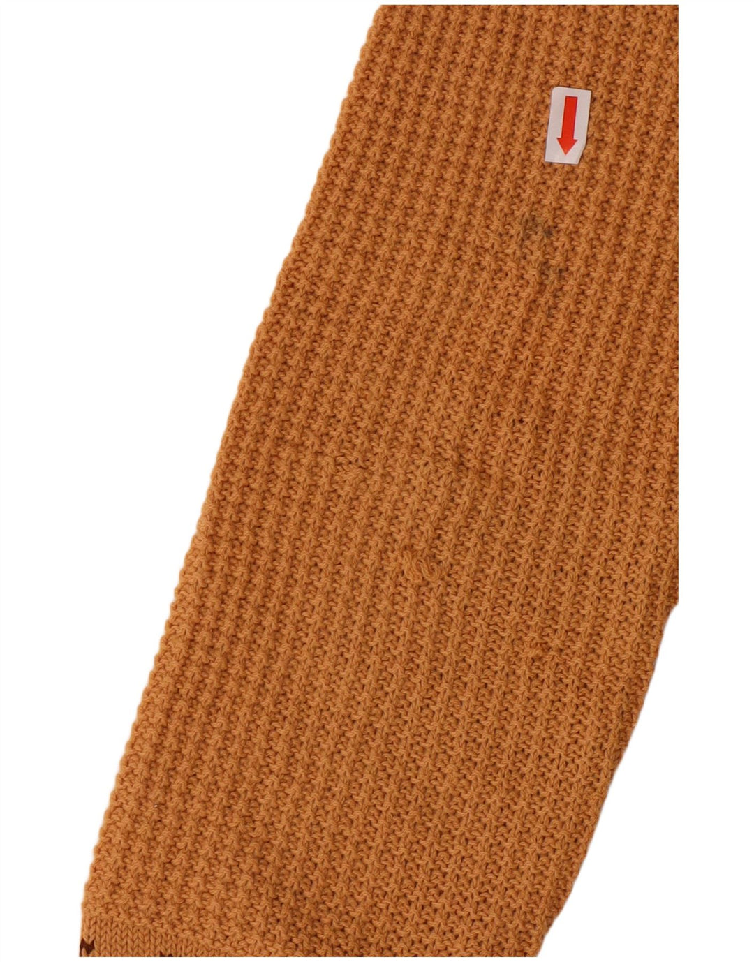 Sweter damski VINTAGE z dekoltem w kształcie litery V, UK 10, mały, brązowy, geometryczny