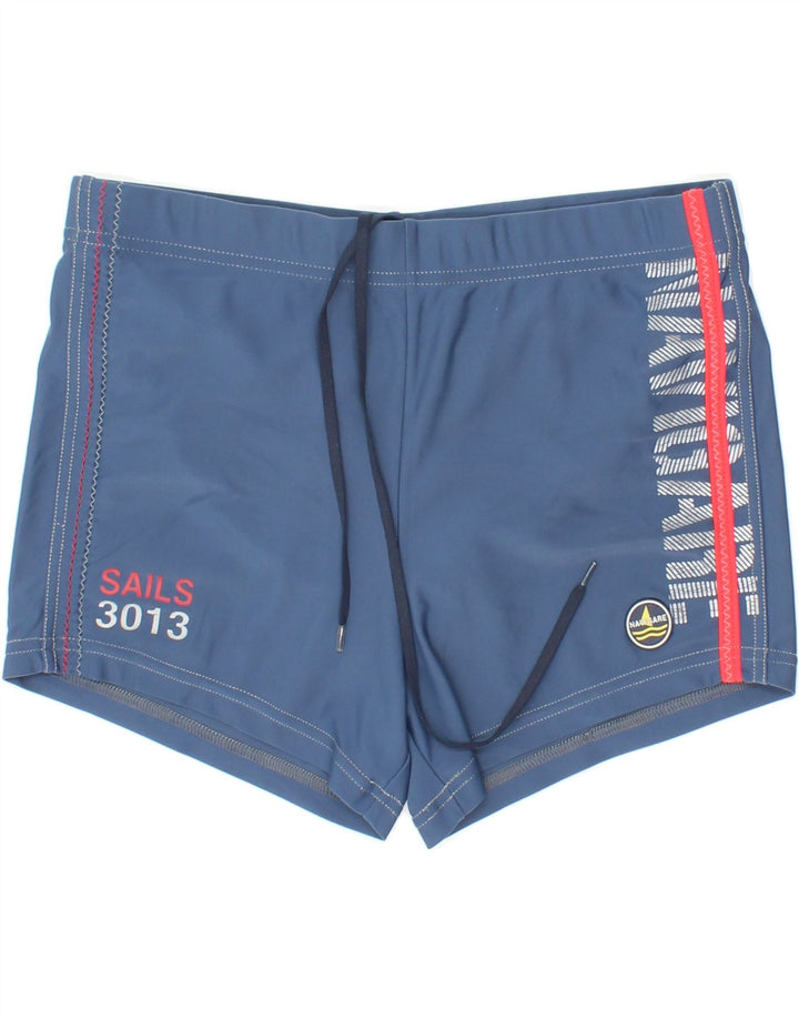NAVIGARE Mens Graphic Swimming Shorts Medium Blue Polyamide Vintage Navigare and Second-Hand Navigare from Messina Hembry 