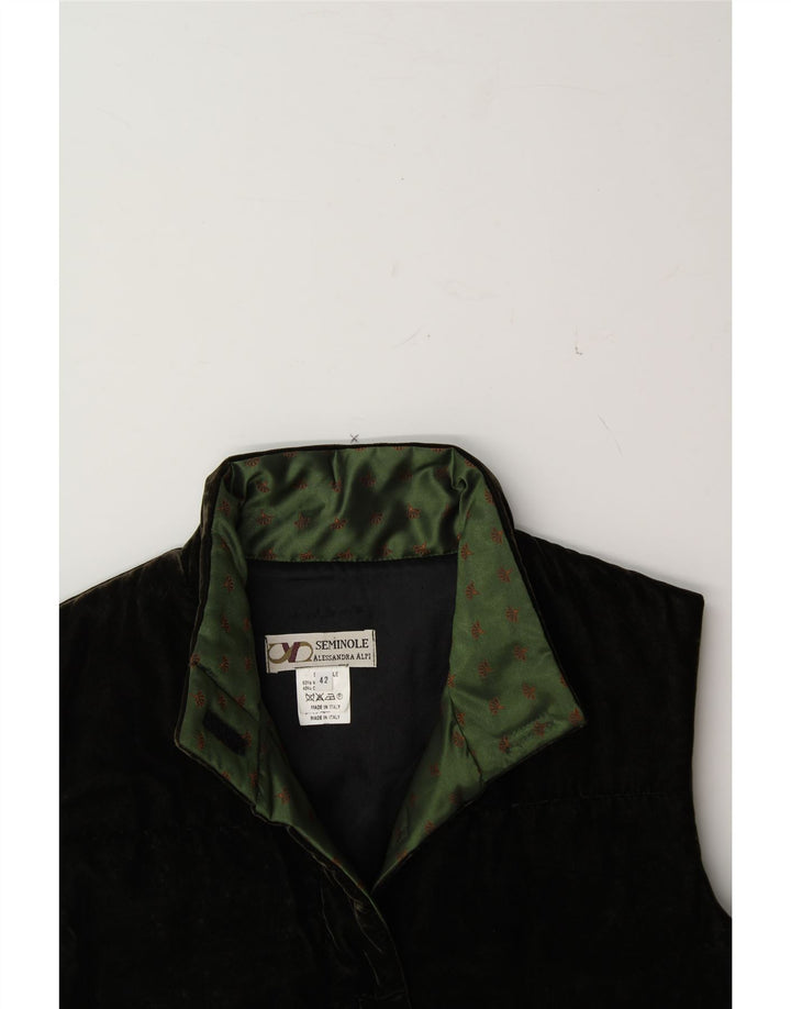 VINTAGE Womens Gilet IT 42 Medium Green Viscose Vintage Vintage and Second-Hand Vintage from Messina Hembry 
