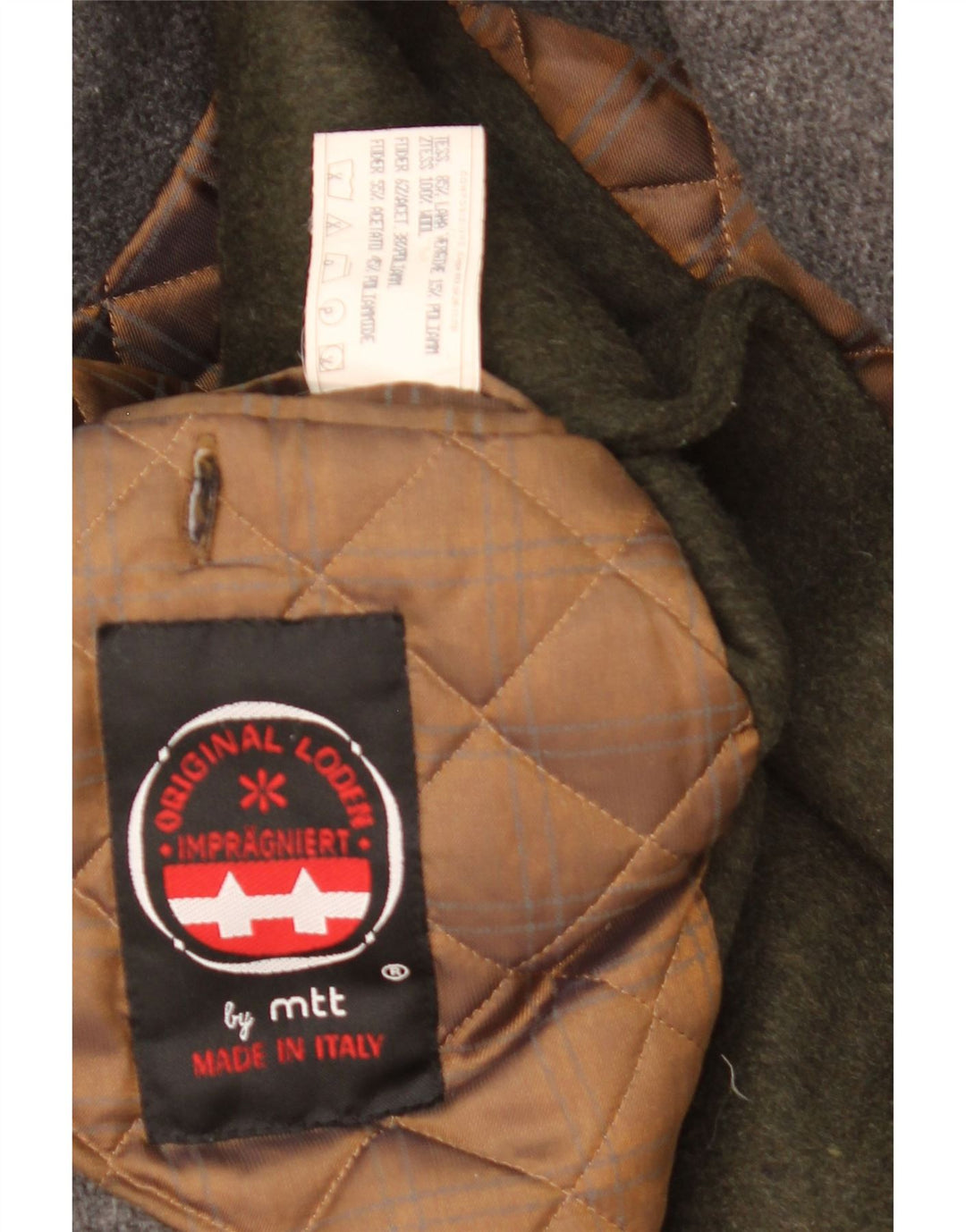 Płaszcz męski w stylu vintage UK 42 XL, wełna khaki