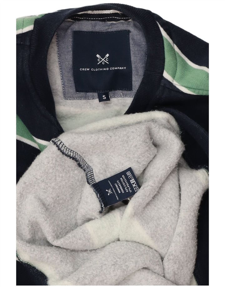 Crew Clothing Męska bluza z kapturem, mała, bawełniana w granatowe paski