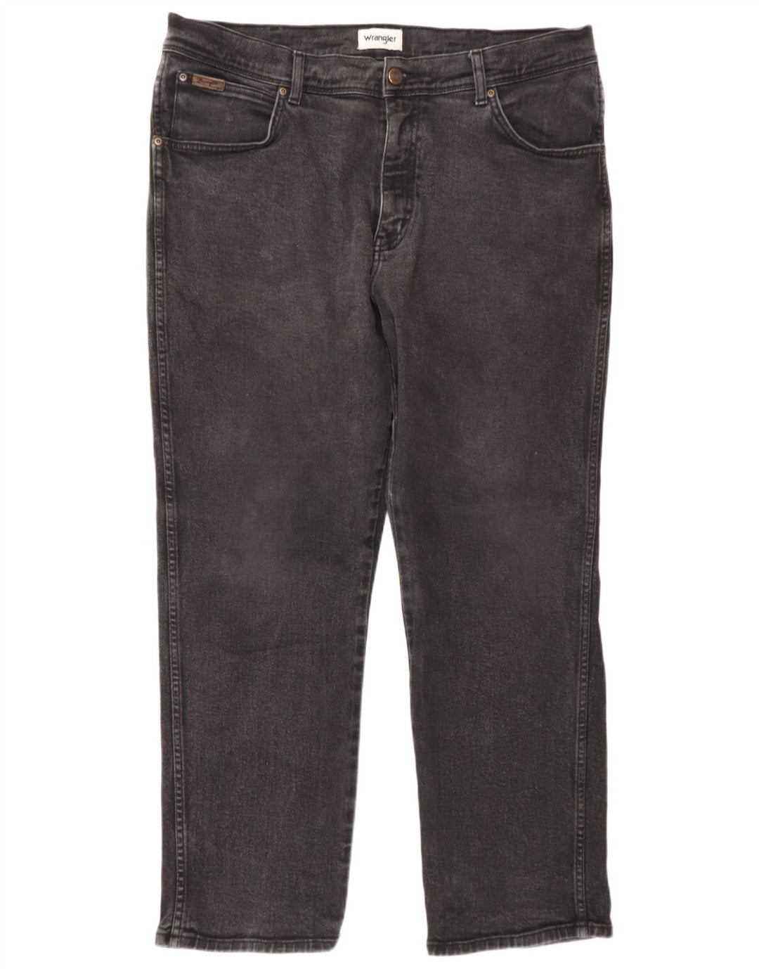 Męskie jeansy Wrangler Texas Straight W40 L30 Szara bawełna