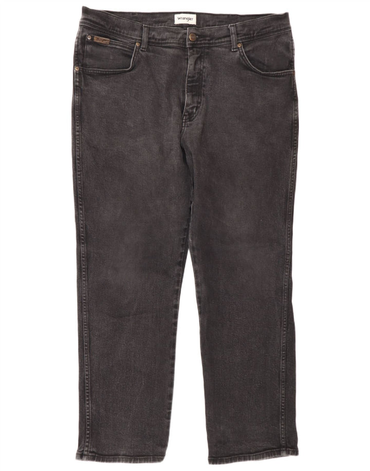 Męskie jeansy Wrangler Texas Straight W40 L30 Szara bawełna