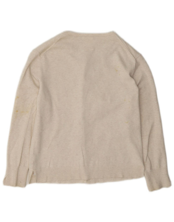 Sweter dziewczęcy Zara Cardigan 7-8 lat w kolorze złamanej bieli, bawełniany