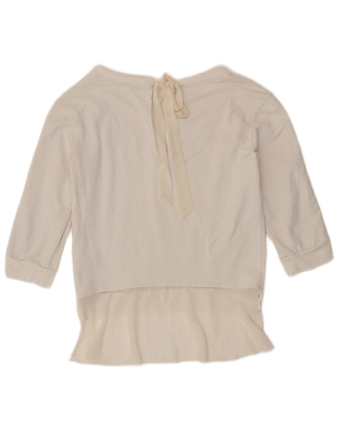Damski sweter Liu Jo z rękawem 3/4 IT 40, mały, biały, bawełniany
