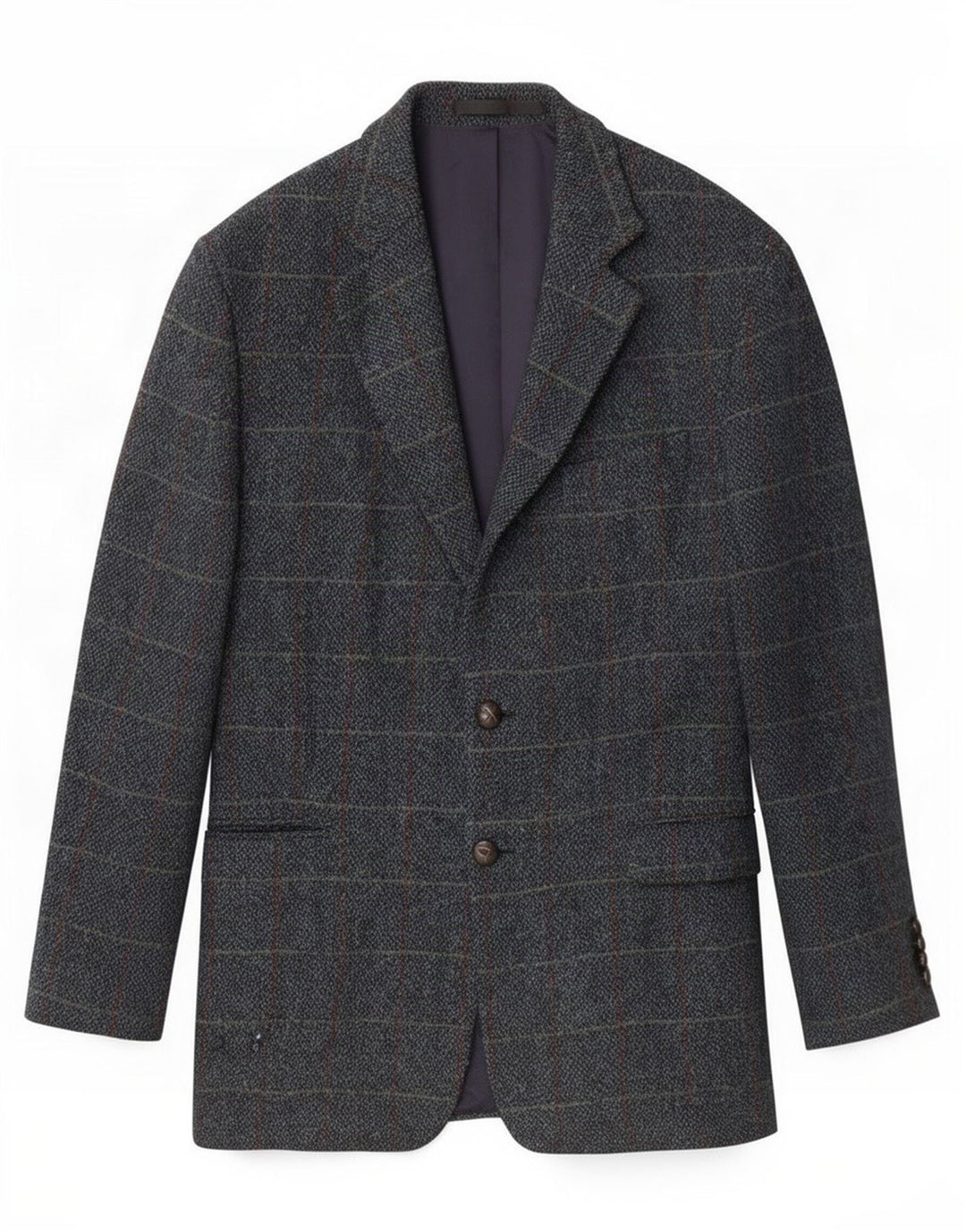 Marks & Spencer Męska marynarka Harris Tweed Blazer UK 42 w dużą niebieską kratkę