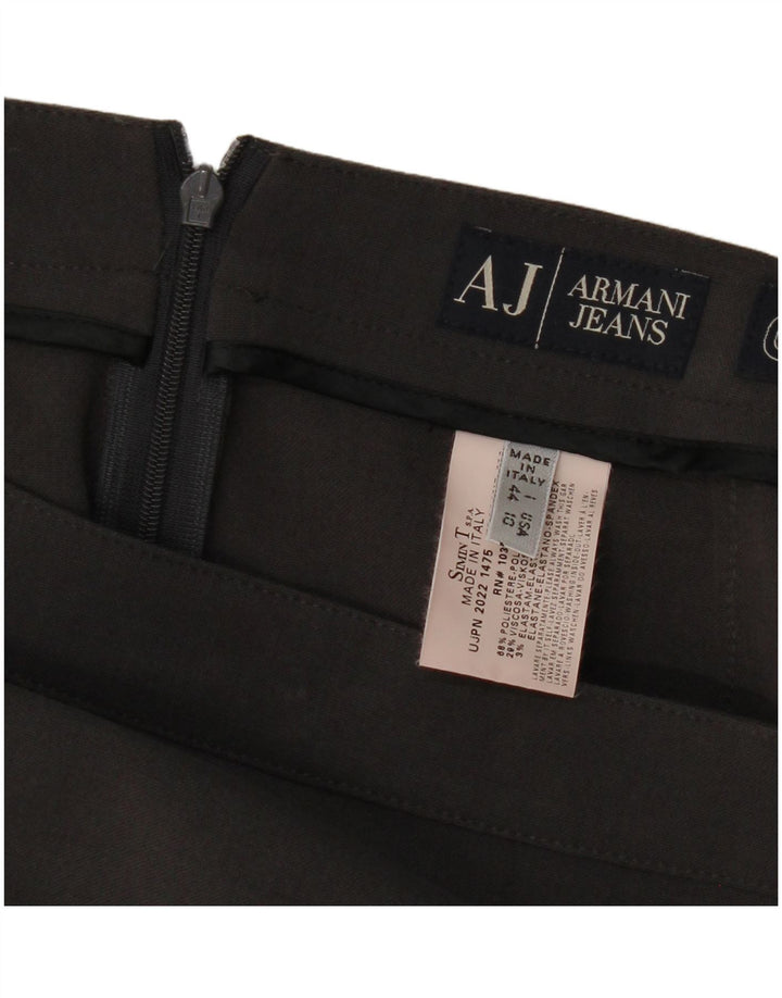 Damska prosta spódnica Armani UK 14 duża W32 szary poliester