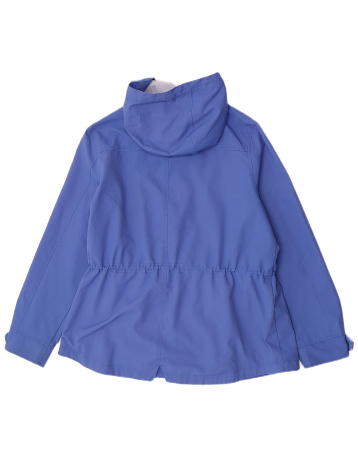 Crew Clothing Damska kurtka przeciwdeszczowa z kapturem UK 16, duża niebieska, poliester