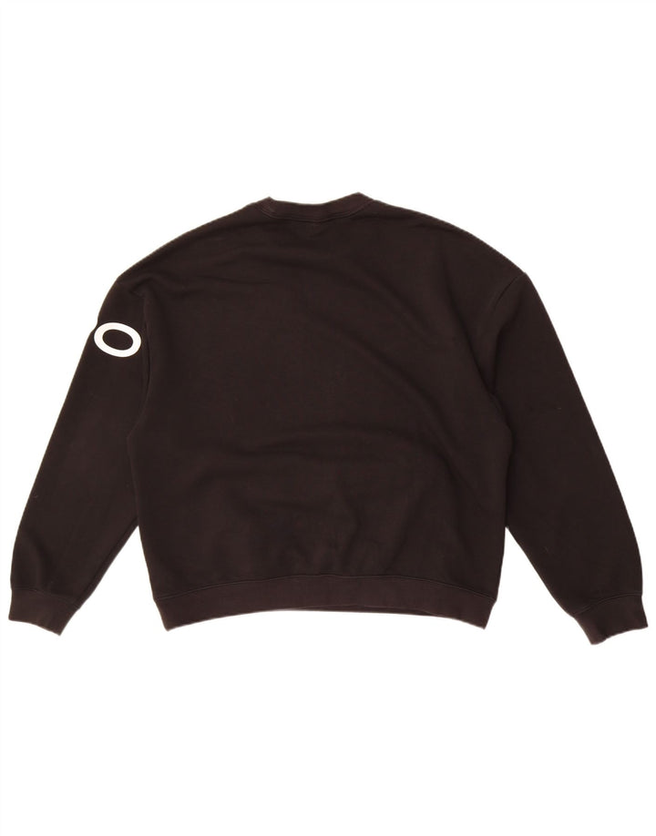 Damska bluza dresowa Nike z grafiką oversize, UK 10, mała, czarna, bawełniana