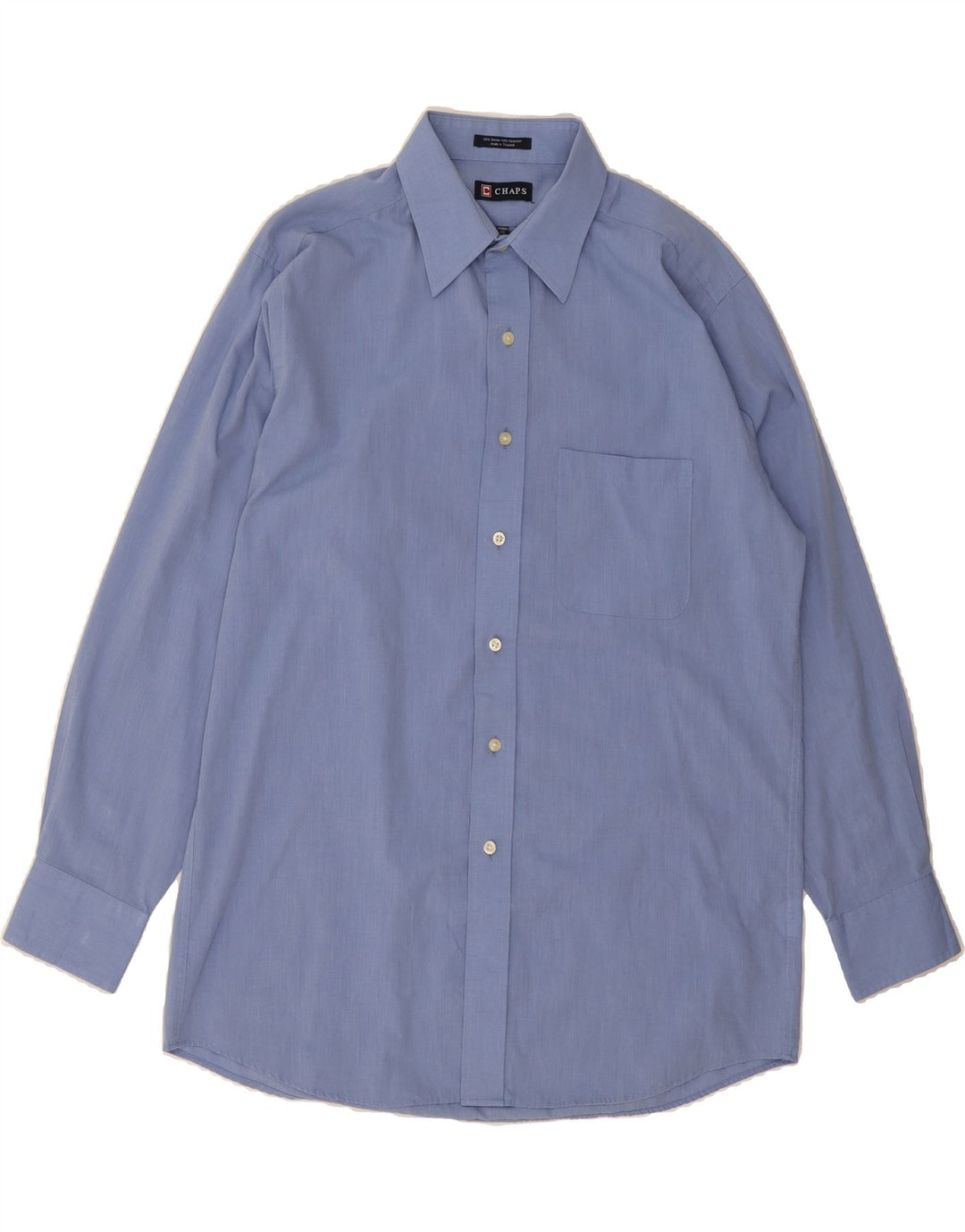 CHAPS Mens Shirt Size 15 1/2 Medium Blue Cotton Vintage Chaps and Second-Hand Chaps from Messina Hembry 