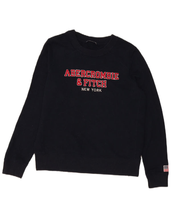 Damska bluza z grafiką Abercrombie & Fitch UK 14, średni granat
