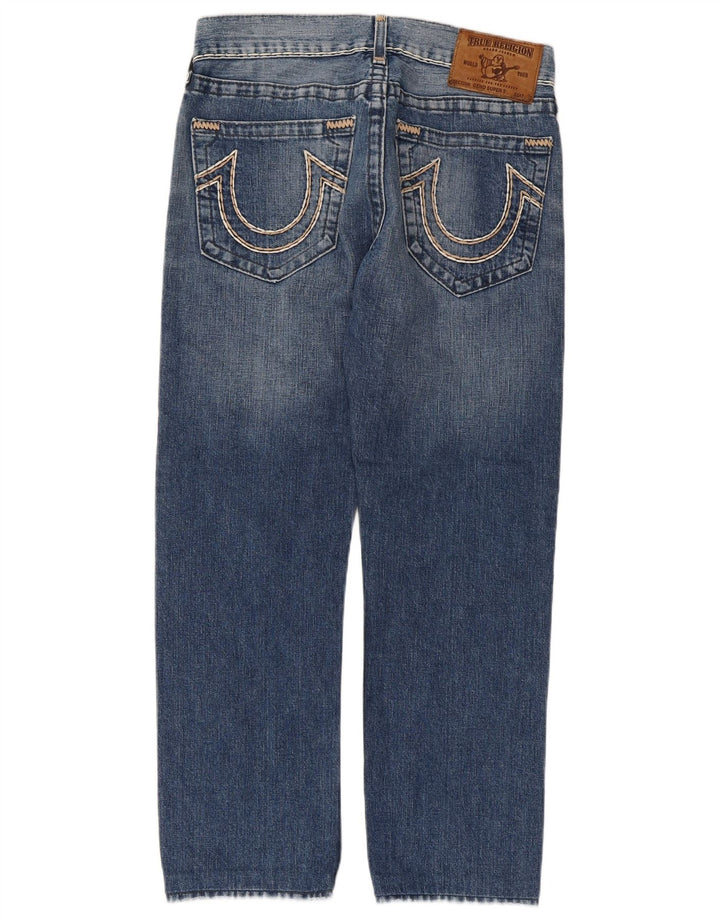 Damskie proste dżinsy True Religion W31 L28 Niebieskie bawełniane