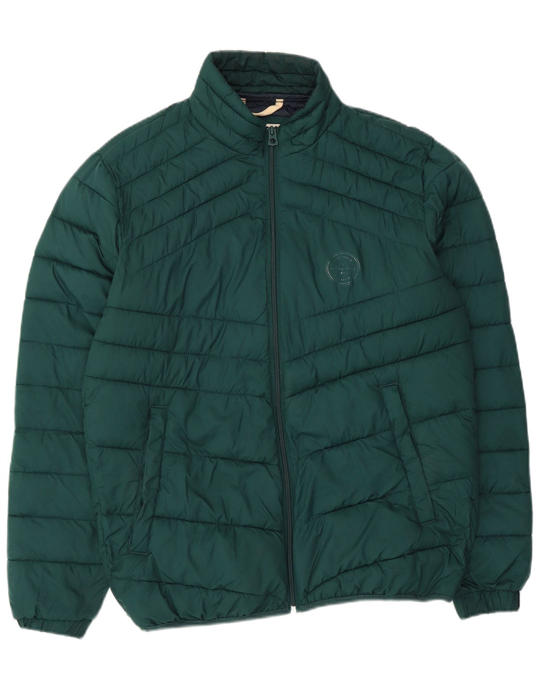 Męska ocieplana kurtka JACK & JONES UK 38, średni zielony poliester