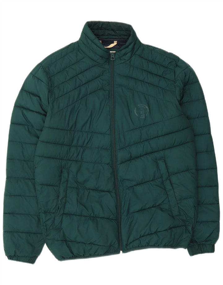 Męska ocieplana kurtka JACK & JONES UK 38, średni zielony poliester