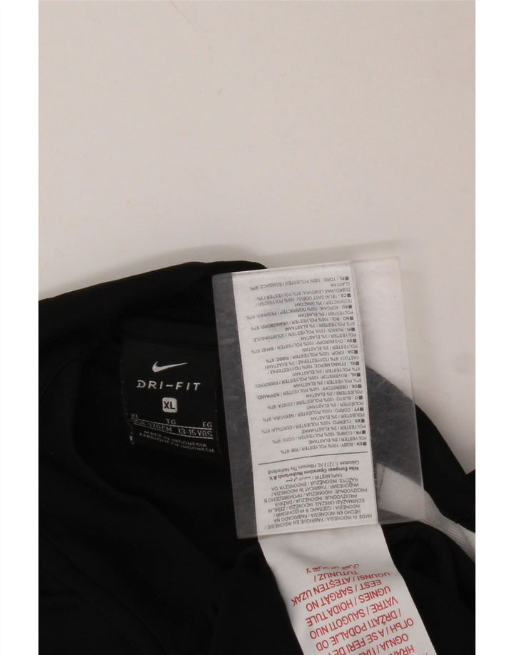 Chłopięca kurtka dresowa NIKE Dri Fit 13-14 lat XL, czarna, z blokami kolorów