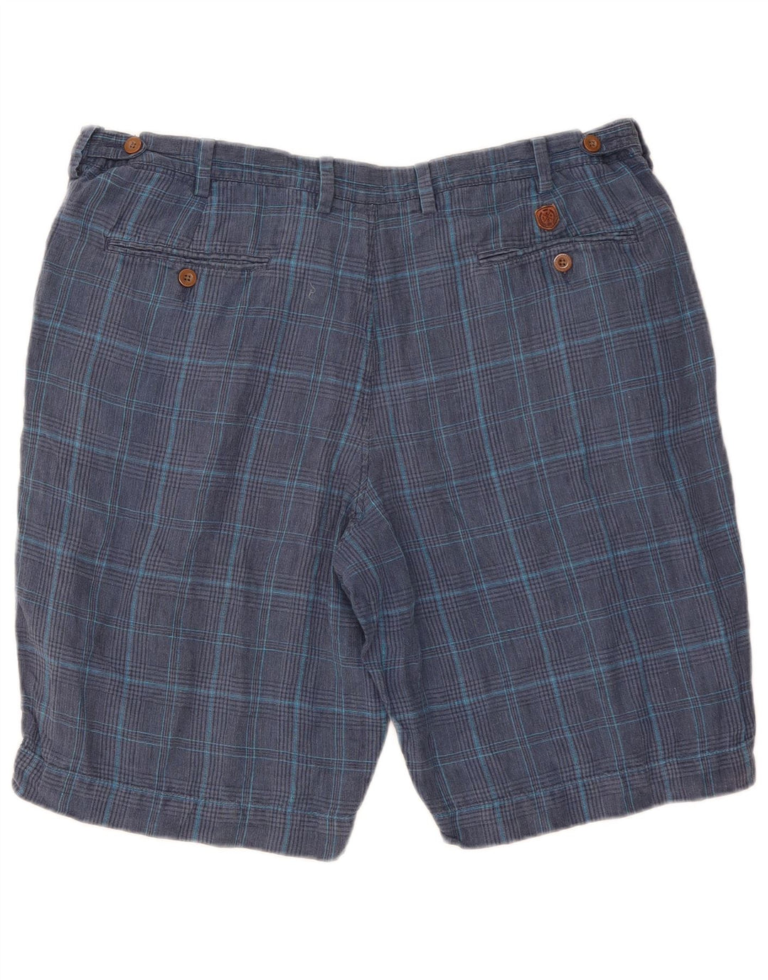 Męskie spodenki Chino MARKS & SPENCER W40 XL, lniane w granatową kratę