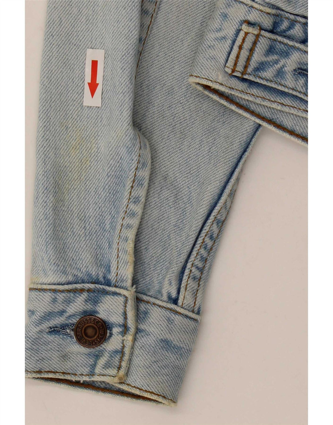 Damska kurtka dżinsowa Levi's Crop UK 10 Small, niebieska bawełna