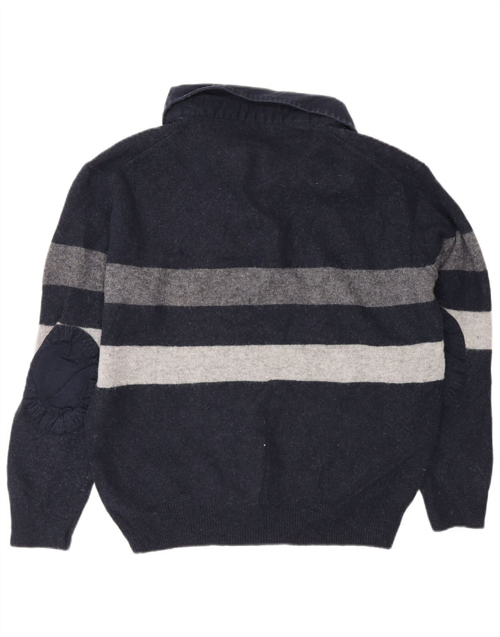 Marks & Spencer Męski sweter polo Blue Harbor, duży, granatowy