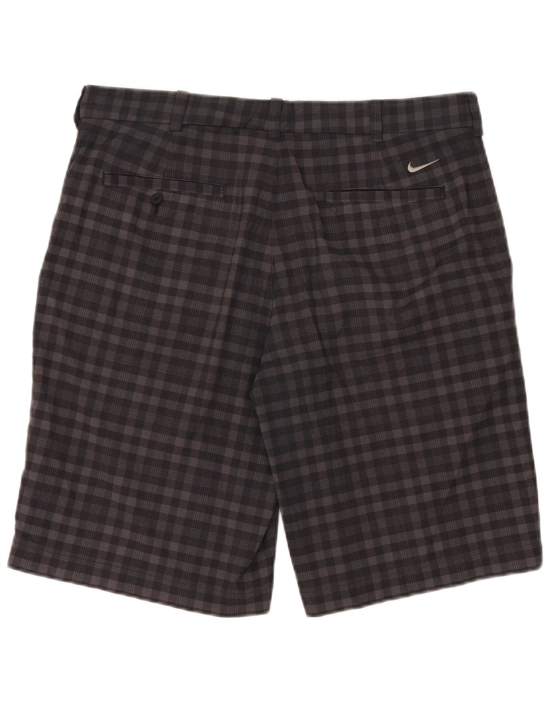 Męskie spodenki chino Nike Dri Fit W34, duże, szare, z poliestru w kratkę