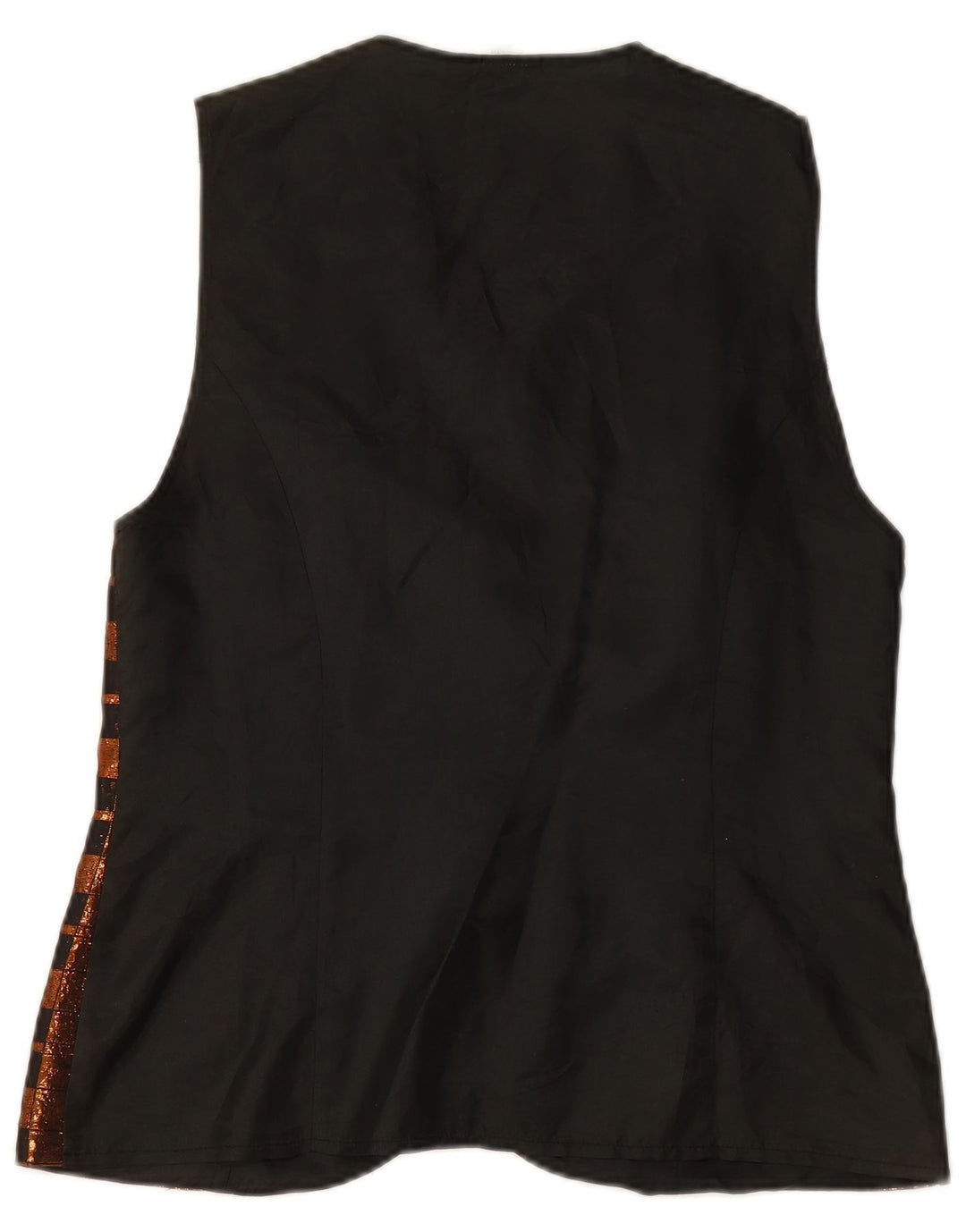 Kamizelka damska VINTAGE UK 14, poliester w brązową kratkę