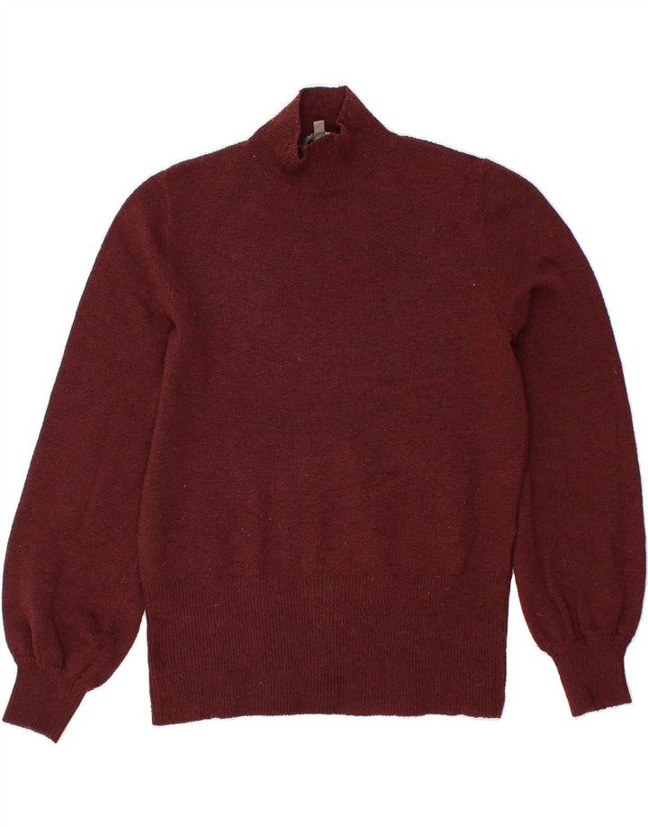 OASIS Womens Turtle Neck Jumper Sweater UK 14 Medium Maroon Polyester Vintage Oasis and Second-Hand Oasis from Messina Hembry 
