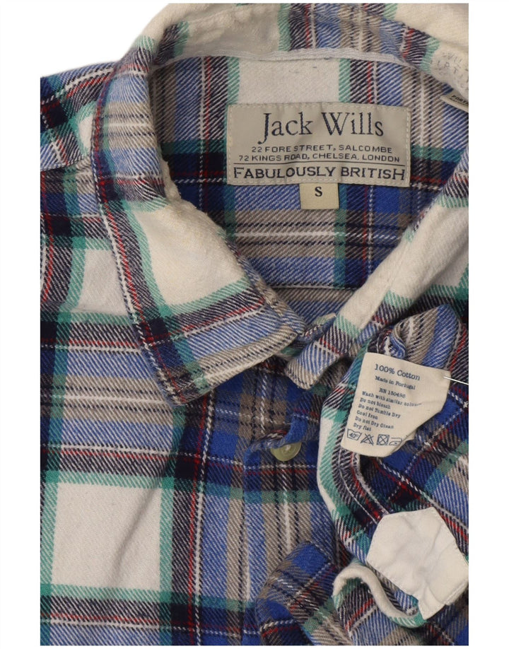 Koszula flanelowa męska Jack Wills, mała, bawełniana w granatową kratę