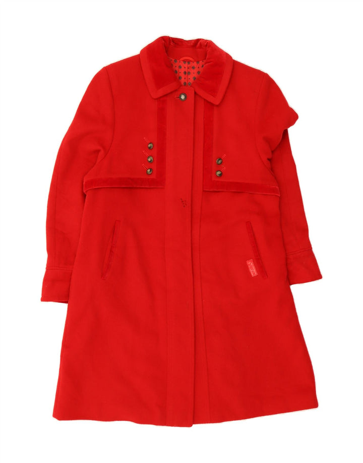 VINTAGE Womens Overcoat UK 12 Medium Red Vintage Vintage and Second-Hand Vintage from Messina Hembry 