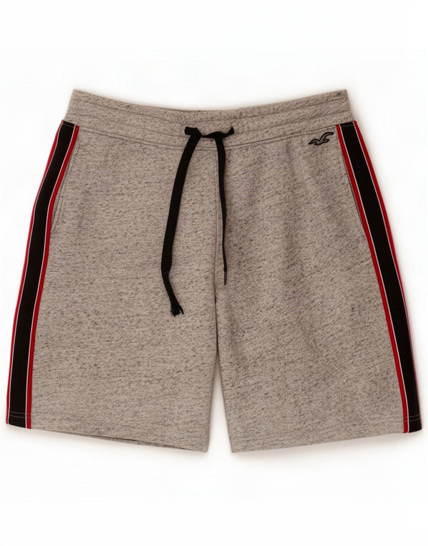 Hollister Mens Sport Shorts Medium Grey Flecked Cotton