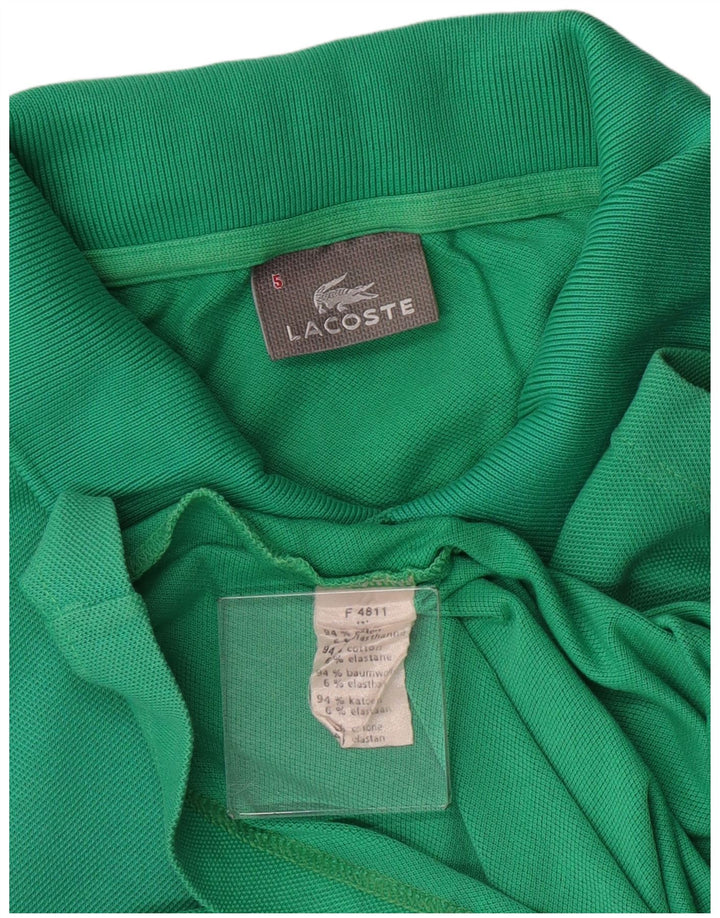 Męska koszulka polo LACOSTE, rozmiar 5, duża, zielona bawełna