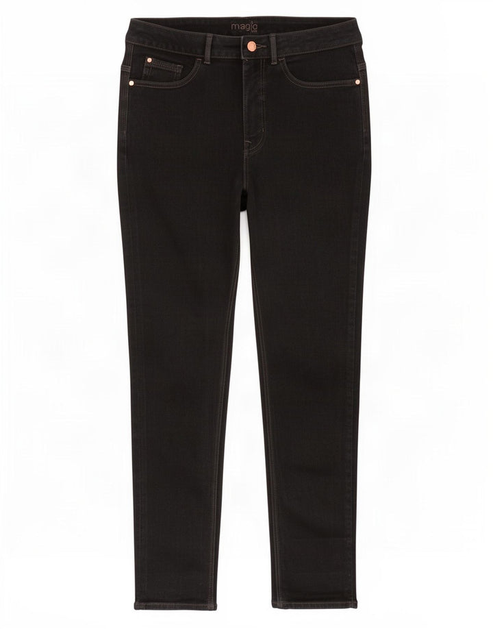 Marks & Spencer Damskie Magic Slim Jeans UK 12 Medium W28 L28 Czarna bawełna
