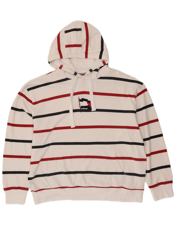 Męski sweter z kapturem TOMMY HILFIGER 2XL, bawełniany w białe paski