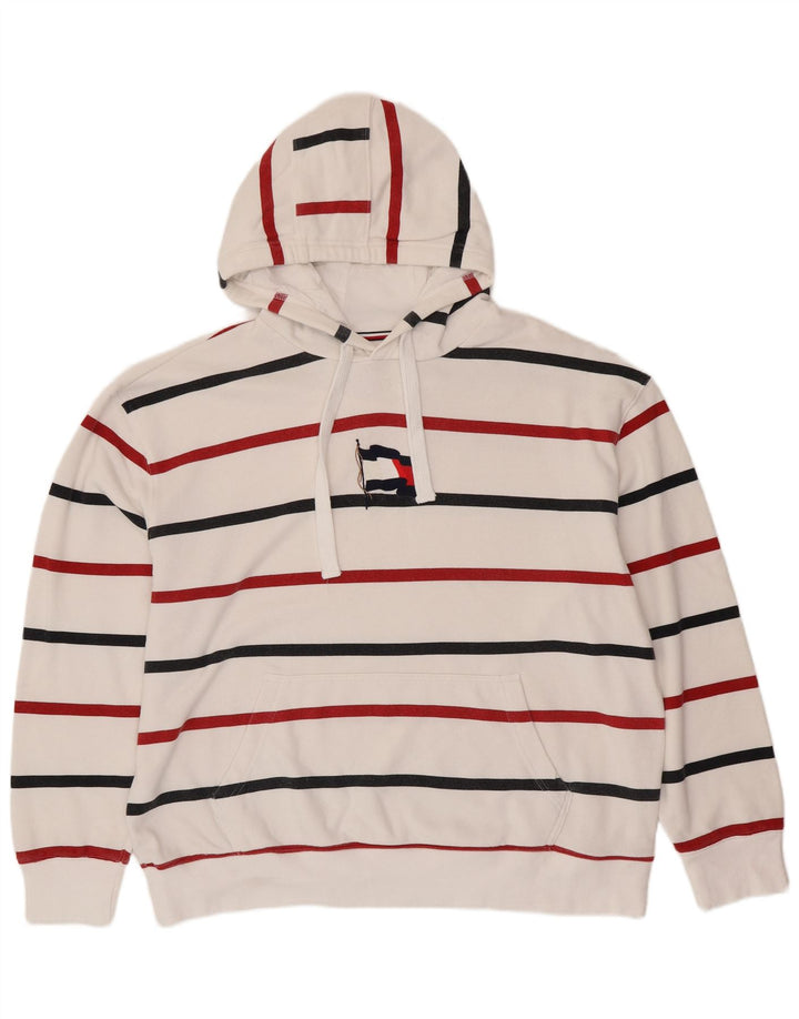 Męski sweter z kapturem TOMMY HILFIGER 2XL, bawełniany w białe paski
