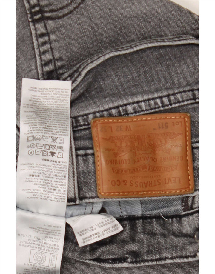 Męskie jeansy Levi's 511 Slim W32 L32 Szara bawełna