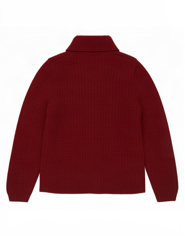 Sweter damski w stylu vintage, UK 14, średni burgund