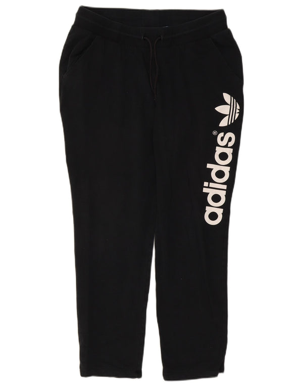 Damskie spodnie dresowe Adidas Graphic UK 18 XL, czarne, bawełniane