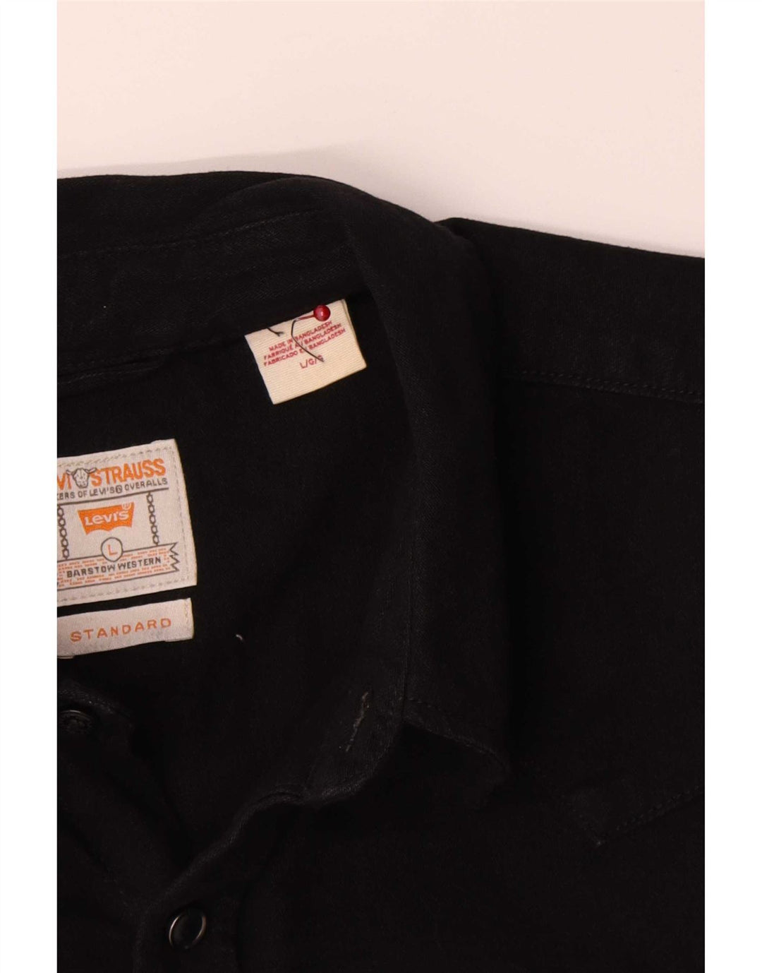 Męska standardowa koszula dżinsowa Levi's, duża, czarna, bawełniana